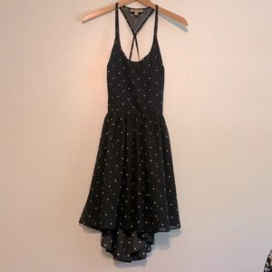 Princess Vera Wang backless and full skirt black with hearts mini dress